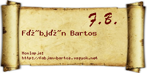 Fábján Bartos névjegykártya