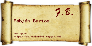Fábján Bartos névjegykártya
